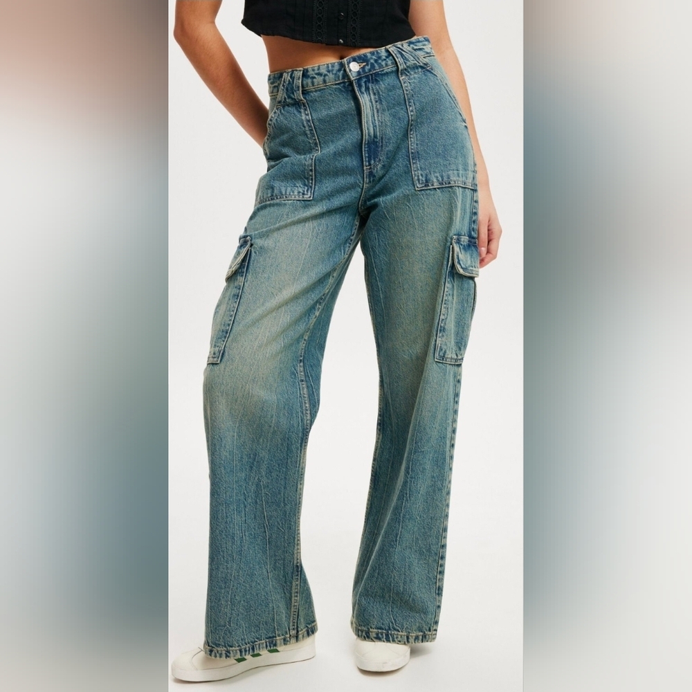 Cotton On, Relaxed Cargo Jeans, 26